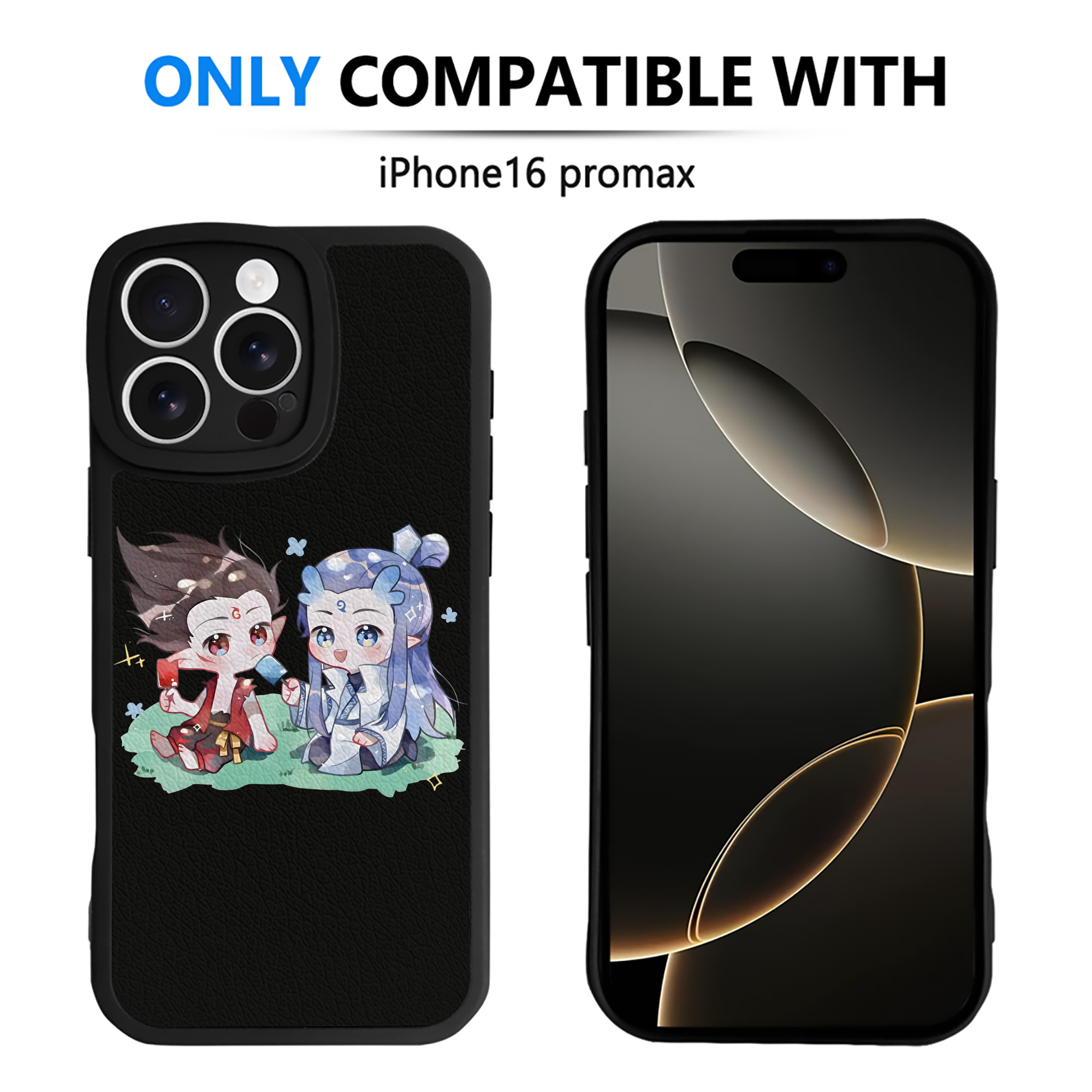 （画像用） Ne Zha 2 ナタ 魔童の大暴れ 【iPhone 16シリーズ対応】シリコンスマホケース（レザー調） 材質：シリコン